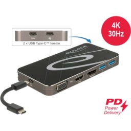 DELOCK 87773 - Estación de acoplamiento/replicador de puertos, USB tipo