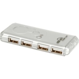 VALUE 14995015 - Concentrador USB 2.0 de 4 puertos, sin cable de red