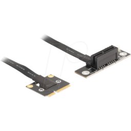 DELOCK 81504 - Adaptador Mini PCIe macho a PCIe 3.0 x1 hembra 90° en ángulo con