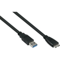 KABELMEISTER KM UK30PAMB005S - Cable USB 3,0, macho a macho Micro-B, 50 cm