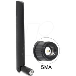 DELOCK 89770 - Antena NB-IoT 900 MHz SMA macho 3 dBi omni articulación