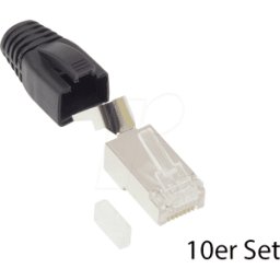 GOOD CONNECTIONS GC N0094 - Enchufe RJ-45 Cat.6A, juego de 10 negro