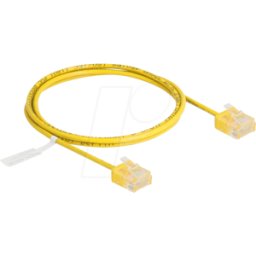 DELOCK 80899 - Cable de red RJ45 Cat.6 UTP Ultra Slim 1 m amarillo con enchufes