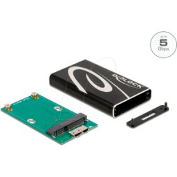 DELOCK 42006 - Carcasa externa SuperSpeed USB para SSD mSATA
