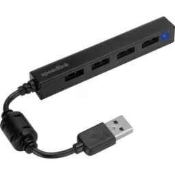 SPEEDLINK SL-140000-BK - Hub USB 2,0 / 5 Gb/s, 4 puertos, negro