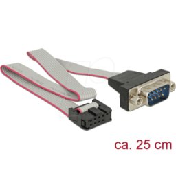 DELOCK 89900 - Cable RS-232 casquillo de poste serie > conector DB9 ocupaci&oac