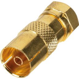 FREI FI SB-G - Conector macho F a conector hembra IEC, chapado en oro