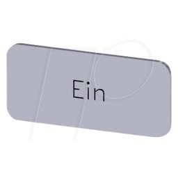 SIEMENS BZS SI EIN - Placa de identificación, plateada, ENCENDIDA