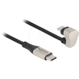 DELOCK 88160 - Cable de carga y sincronización, conector USB-C, 180°, 60 W, 2 m