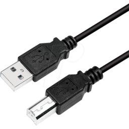 LOGILINK CU0009B - Cable USB 2.0, a macho a macho B macho, negro, 5,0 m