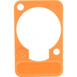 NEUTRIK DSS OR - Placa de rotulación XLR, serie D, naranja