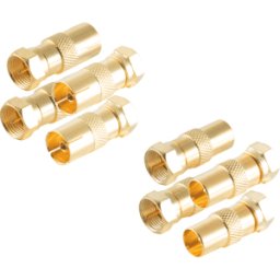 SHIVERPEAKS SHVP BS15-301114 - JUEGO DE adaptadores para IEC + F, chapado en oro macho/hembra