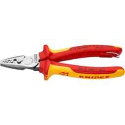 KNIPEX KN 97 78 180 T - Alicate de crimpar VDE para virolas de cable, 180 mm
