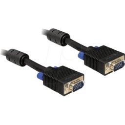 DELOCK 82556 - Cable VGA de monitor de 15 pines, conector VGA de 1 m