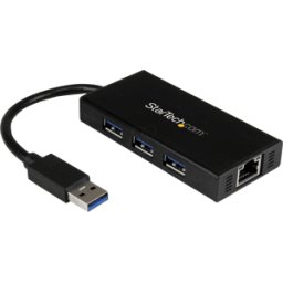 STARTECH.COM ST ST3300GU3B - USB 3,0 Hub 3x USB Tipo-A, 1x Ethernet RJ45