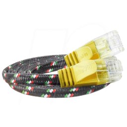 SLIM UT6 1 GE - Cat.6 Cable DELGADO-resistente U/UTP 1,0 m amarillo