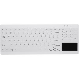 CONTOUR AK-C7412FGUSWGE - Teclado, USB, IP68, desinfectable, con el touchpad, Blanco, DE