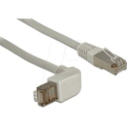 DELOCK 83644 - Cable RJ45 Cat.6a SFTP acodado/recto 0,5 m