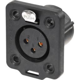 NEUTRIK NC3FDX-T - Conector hembra de montaje en panel XLR de 3 vías TOP