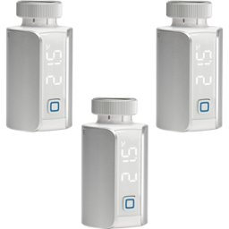 HOMEMATIC IP HMIP ETRV-E-S-3 - Termostato de radiador - Evo, plata, 3 piezas