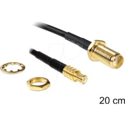 DELOCK 88578 - Cable de antena RF, conector hembra SMA > conector macho MCX, 20