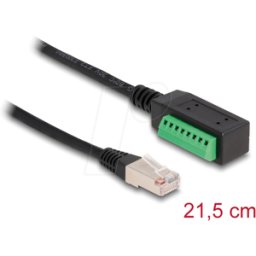DELOCK 66052 - Cable RJ45 enchufe Cat.5e > adaptador de bloque de terminales, 2