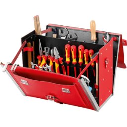 HEPCO+BECKER TASCHE 507123 - Bolsa de herramientas, favorito, cuero, rojo, 450x190x340 mm