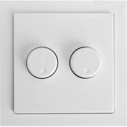ECODIM ECO-DIM 10073 - Botón de atenuación doble, blanco, incl. Placa cen