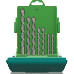 HELLER BOHRERSATZ B-7 - Juego de brocas para hormigón, 4 - 12 mm, 7 piezas