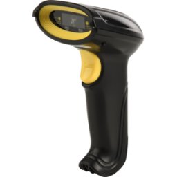 GTCODESTAR GT M-3100AT - Lector de códigos de barras, 1D, láser, USB, con soporte, negro