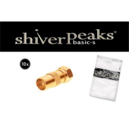SHIVERPEAKS SHVP BS85323-10G - Enchufe IEC a enchufe F, chapado en oro, ZZF--10 piezas