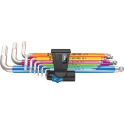 WERA 05022699001 - Juego de llaves angulares HEX-Plus, acero inoxidable, acero inox