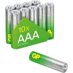 GP-BATTERIES GP S6+4 AAA - Super, pila alcalina, AAA (Micro), paquete de 6+4