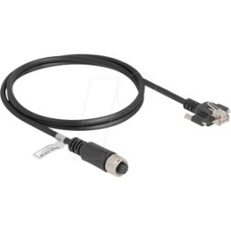 DELOCK 80423 - M12 Cable A codificado 8 pines hembra a RJ45 macho con tornillos