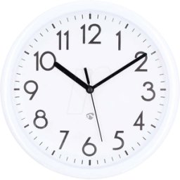NEDIS N CLWA105WT - Reloj de pared, diámetro: 220 mm, plástico, blanco