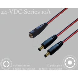 BKL 075916 - Cable adaptador, 300 mm, acoplamiento de CC a 2 conectores de CC