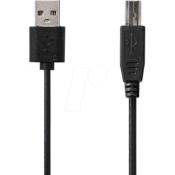 NEDIS N CCGL60101BK30 - Cable USB 2.0, conector a > conector B, 3 m, negro