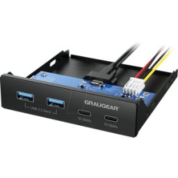 GRAUGEAR GG 18045 - USB 3.1, 4 puertos Bay Hub, 2 USB-a, 2 USB-C.