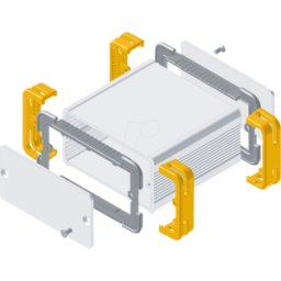 FISCHER ELEKTRONIK FR 80 42 100 ME - Carcasa de diseño de aluminio, 114 x 91 x 53,5 mm, IP64