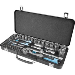 BRÜDER MANNESMANN MAN Q25010 - Juego de llaves de vaso, Multi, 1/4" + 1/2", 65 piezas