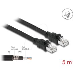 DELOCK 80116 - Cable de red RJ45 Cat.6A F/UTP revestimiento metálico interior 5