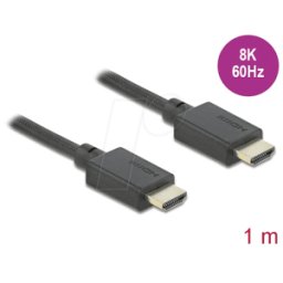 DELOCK 85387 - Cable HDMI de alta velocidad, 8K 60 Hz, 1,0 m..
