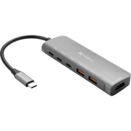 SANDBERG 136-65 - Hub USB-C, 2x USB-A + 2x USB-C + HDMI
