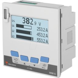 CARLO GAVAZZI WM1596AV53XOSX - Medidor de energía WM15, 3 fases, pantalla LCD, OptoProg,