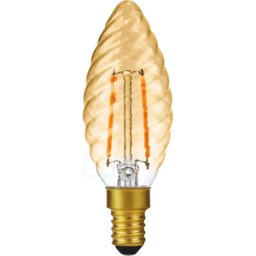 SCHIEFER LIGHTING SCHI LX023811505 - Lámpara LED E14, 2 W, 140 lm, 2000 K, oro, Filamento, reg