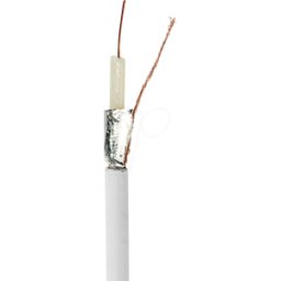 NEDIS N CSBR4020WT1000 - Cable de antena en rollo, Coax 12, 100.0m, blanco