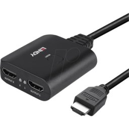 LINDY 38356 - Cable divisor HDMI, 2 puertos, 4K 60 Hz