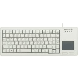 CHERRY G84-5500LUMEU-0 - Teclado, USB, gris, compacto, ratón de bola, EE. UU.