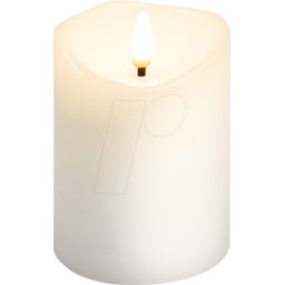 GOOBAY 77774 - Vela de cera real LED, blanco, blanco cálido con temporiz