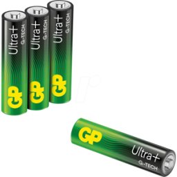 GP-BATTERIES GP UP4 AAA - Ultra Plus, Batería alcalina, AAA (Micro), Paquete de 4